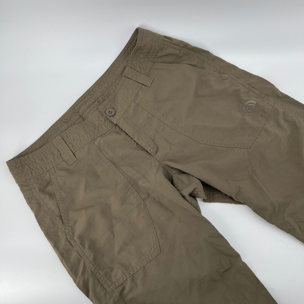The‎ North Face Womens Khaki Cargo Capri Pants Size 6 Outdoor Travel
